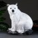 New Year's figure "Bear sitting" White, 40x50x56cm