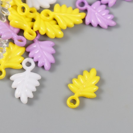 Decor for creativity "Leaves. Yellow, foller, white and transparent" NR 20 g 2.2x1.4x0.4 cm-1