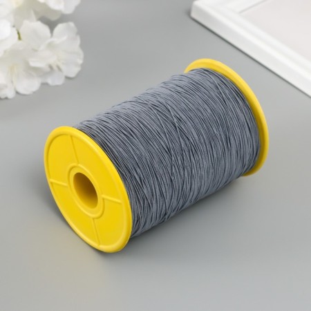 Spandex for beads, length 500 m, col. grey