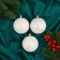 Set of balls plastic D-8 cm, 3 pcs "Muriel" with a white-golden