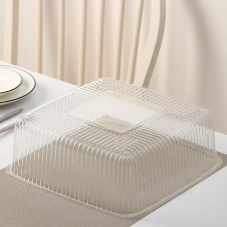 Disposable cake PT-240, cover, 31.6 × 31.6 × 12.5 cm, color transparent color-1