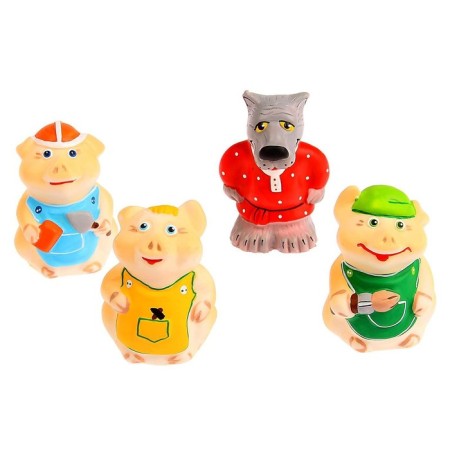 A set of rubber toys "Three Piglets"-1