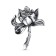 Brooch "Flower" Peony, Oxyding Stervation