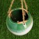 Suspended pot "Round" green, 11x11x9cm