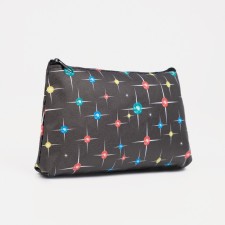 Cosmetic bag with lightning, black color
