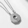 Kulons "Uzolnutor" yin-yang, black and white color in silver, 45 cm