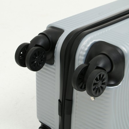 Small suitcase 20 "On a zipper, code lock, 4 wheels, color gray color-6