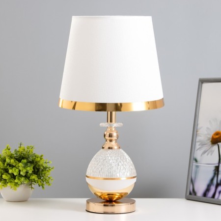 Gaura table lamp E27 40W white-gold 25x25x45.5 cm Risalux