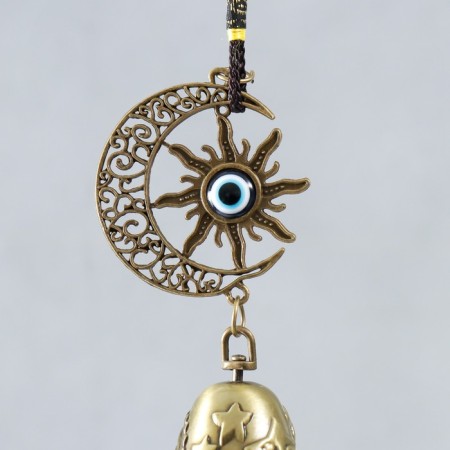 Wind Music Metal "Sun and Month" from the evil eye 5 bells 40 cm-1