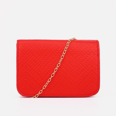 Baby bag on magnet, long chain, red color-1