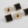 A set of buttons on the leg, 16 × 16 mm, 5 pcs, black/gold color