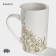 Porcelain mug Magistro "Mandala", 380 ml, beige pattern