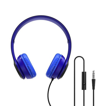 Headphones Borofone B5 Star Sound, invoices, microphone, jack 3.5 mm, cable 1.2 m, blue-1