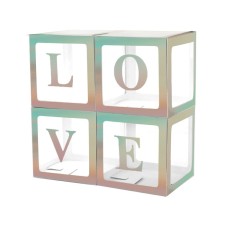 A set of boxes for ball balloons, mother of pearl, 30x30x30 cm, 4 pcs.