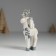 Polystone souvenir "Deer with silver horns, with white gifts on the back" 5.5x2x11.5 cm