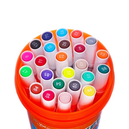 A set of markers 18 colors is bilateral, in plastic tube mix-2