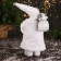 Santa Claus "In a caftan with sequins and with a flashlight" 30 cm, silver-white