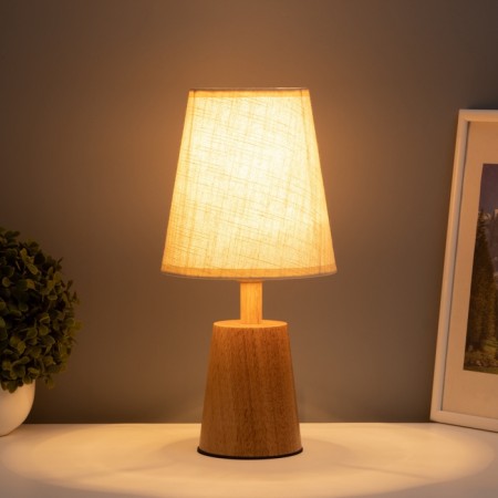 Lamp desktop "India" 1x40W E27 Birch 16.5x16.5x35cm-1