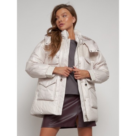 Winter jacket, size 44, beige color-12
