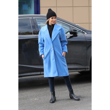 Female coat, size 44, blue color