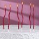 Candles for cake twisted "serpentine" 6 pcs, cocktail, ruby