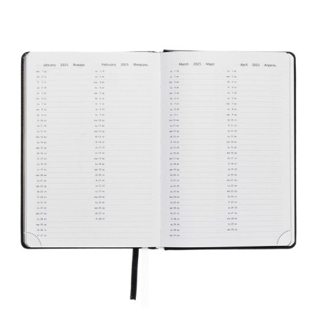 Gift Davente.bravo Set: Dated Dated 2024, A5, 176 sheets, solid cover, block 70 g/m2, black + ballpoint pen-10