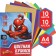 Complexed paper, A4, 10 sheets, 10 colors, coated, one-sided, in a folder, 80 g/m², Spider-Man
