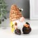 Polystone souvenir "Dwarf with bees and hive" MIX 5x7x9 cm