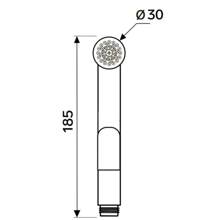 Lake for the hygienic shower Zein Z417, plastic, with bracket, 1 mode, chrome-4