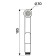 Lake for the hygienic shower Zein Z417, plastic, with bracket, 1 mode, chrome