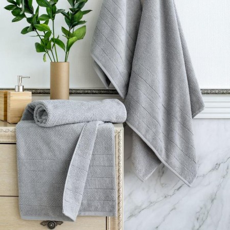 Terry towel milano, size 100x150 cm, cold gray color-1