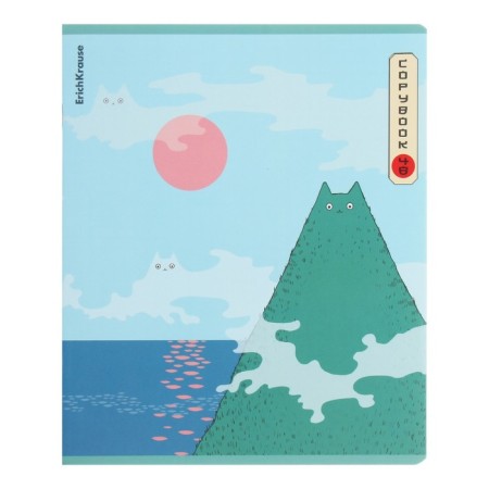 Notebook of 48 sheets in the Erichkrause Ceal "Find a cat", matte lamination, cover coated cardboard, offset unit, mix-3