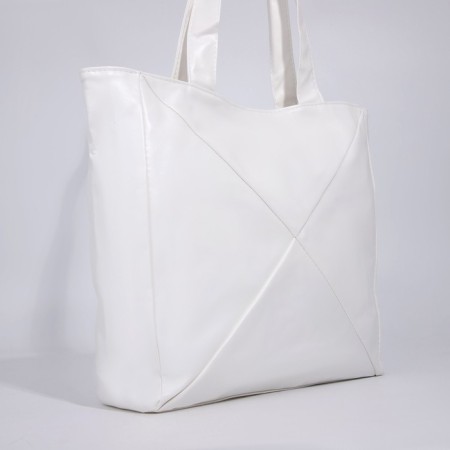 Shopper bag on magnet, white color-2