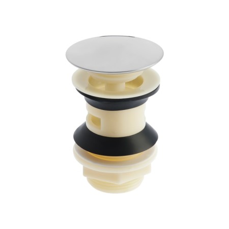 Bottom valve Zein BP4, plastic housing, large button, stainless steel, overflow-6