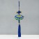Suspension Textile "Lotus" blue 2x10x29 cm