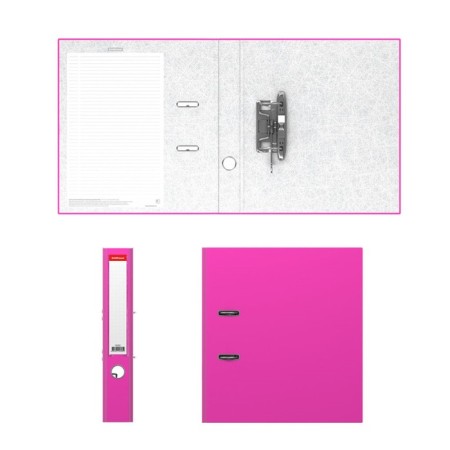 A4, 50 mm, Erichkrause Neon, collected, pink pocket, plastic pocket, 350 sheets.-2