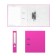 A4, 50 mm, Erichkrause Neon, collected, pink pocket, plastic pocket, 350 sheets.