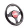 Autoprofi steering wheel, eco-leather steering, 9 cm girth, black/t. gray, size m, 37-39 cm