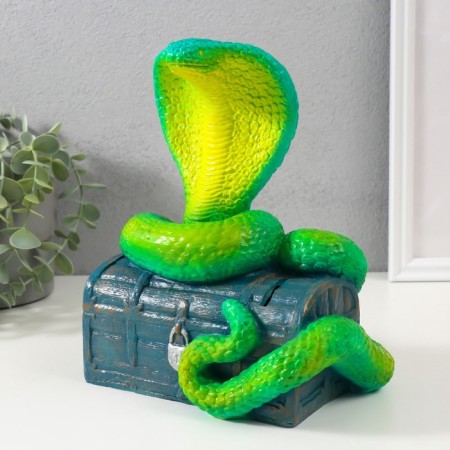 New Year's piggy bank "Cobra on the chest" 20 x 17 x 12 cm.-1