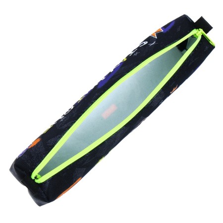 The pencil case is soft, 1 compartment, quadro, 45 x 210 mm, Hatber "Be unique!" Black/Green NPK_62157-3