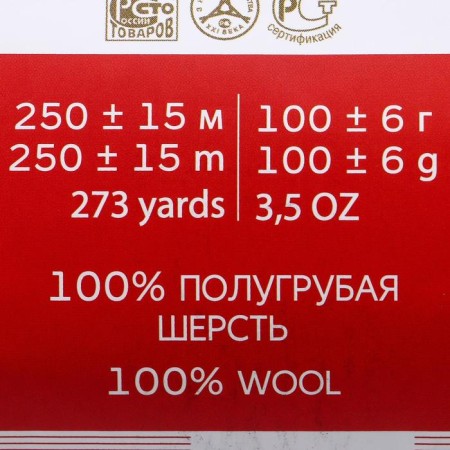 Yarn "village" 100% half-carbonated wool 250m/100g (174-star)-1