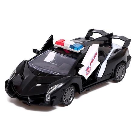 Radio -controlled “Police” machine, light, doors open, works from batteries-6