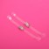 Straps silicone, fittings metal, 1 cm, 37 cm, steam, color transparent