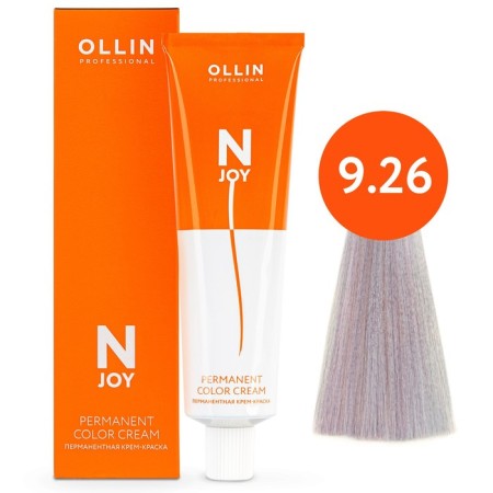 Cream-color hair Permanent Ollin Professional N-Joy, tone 9/26, purple blond, 100 ml