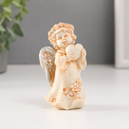 Souvenir Polystone "Angel in a flower dress and a wreath with silver wings" mix 8.5 cm-2
