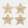 A set for the decor of the dining rooms "Star", 4 pcs, col. gold 6x5.7 cm, 100% p/e, felt