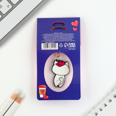 Acrylic core keychain "Kit", 3.5 x 10 cm-6