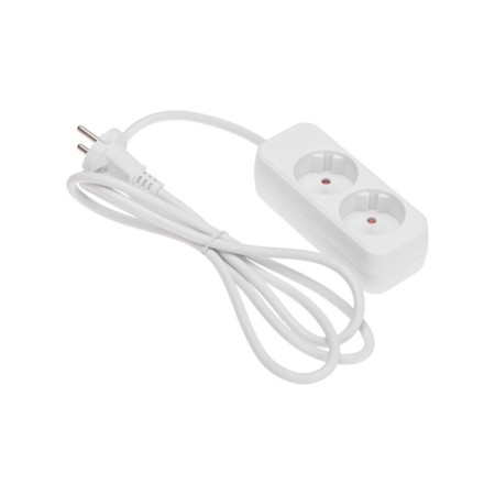 Extension cord Standard 2 nests, 1.5m, 2x1.0mm², b/s, white rexant-1