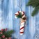 Christmas tree decoration "New Year's lollipop" 17x7.5 cm, white-red