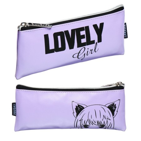 Penal soft, 1 compartment, 90 x 215 x 10 mm, flat, Devente, Lovely Girl, artificial leather 7024422